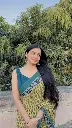 Yellow Green handwork saree